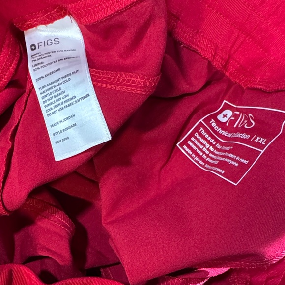 Figs Women's Bold Red Joggers - Picture 10 of 10